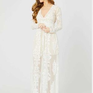 Altar’d State White/nude maxi dress xs
